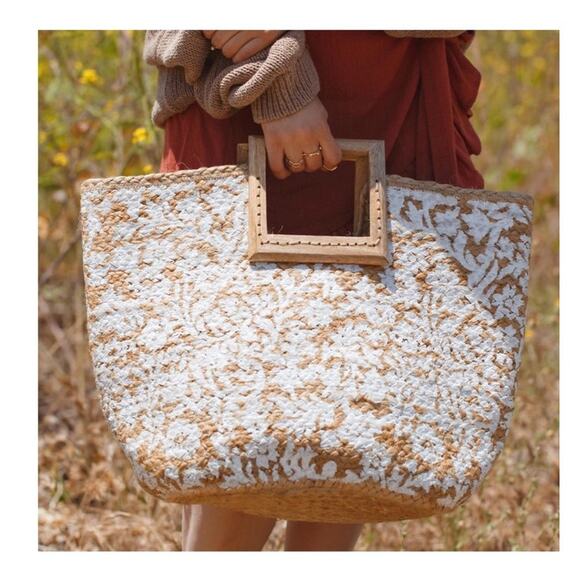 Antik Kraft Pallavi jute bohemian tote - Picture 1 of 13